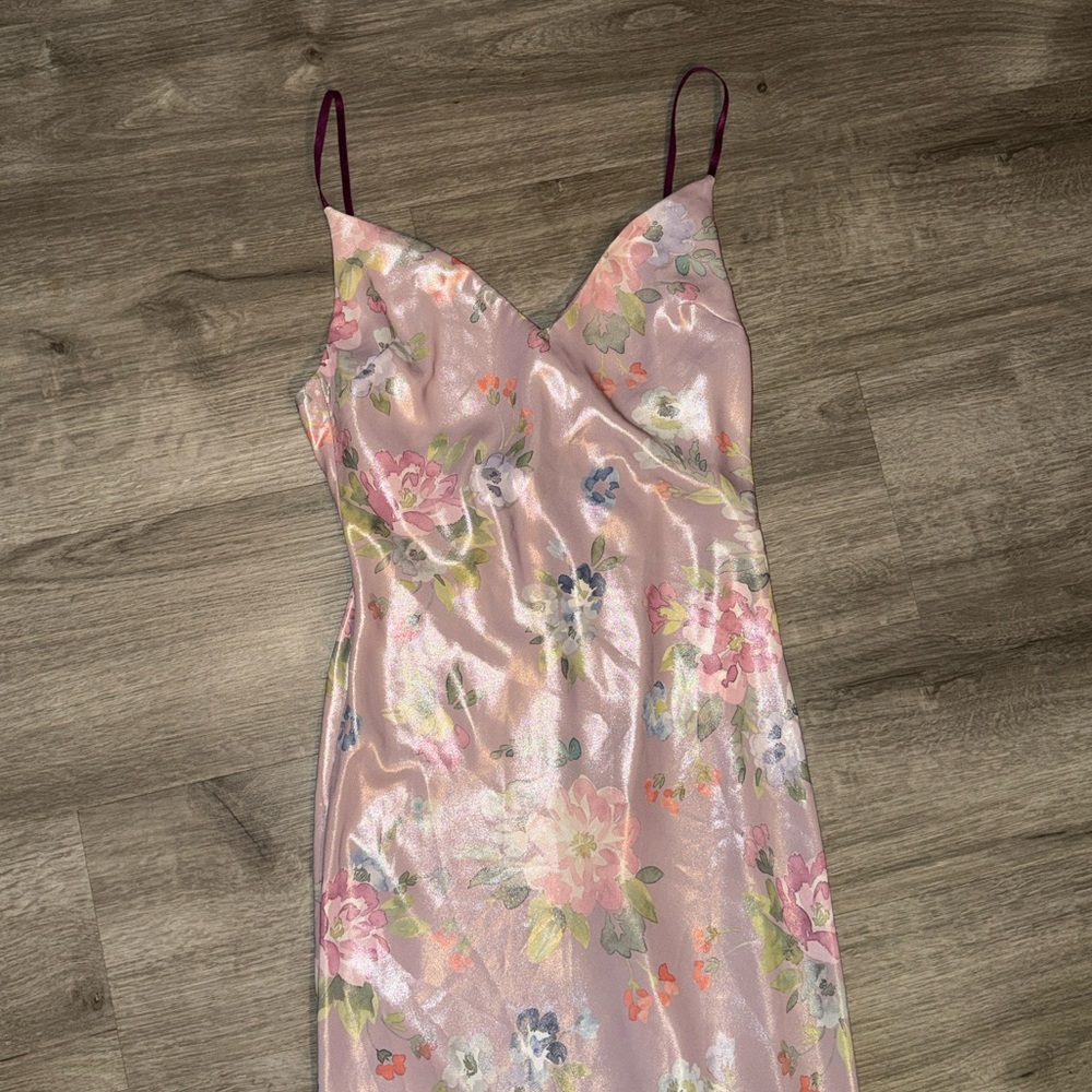 House of CB ARIA Mauve Floral Maxi Dress - Picture 9 of 16